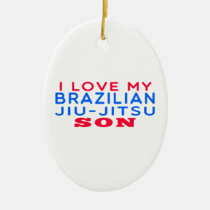 I Liebe mein brasilianischer Jiu-Jitsu Sohn Keramik Ornament