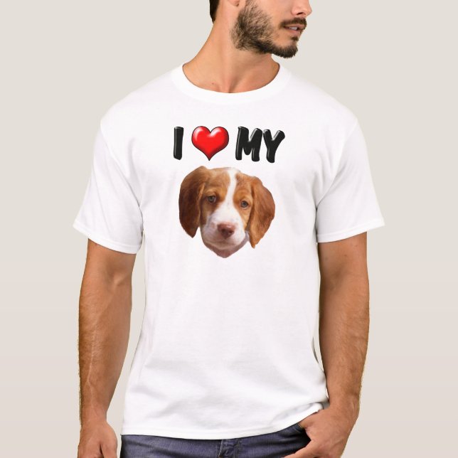 I Liebe mein BretagneSpaniel T-Shirt (Vorderseite)
