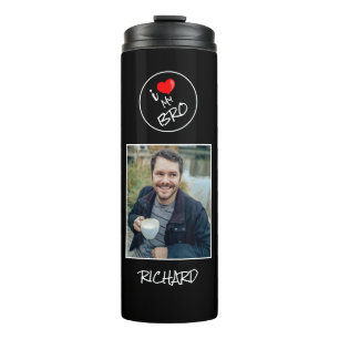 I Liebe Mein Bro, Custom Foto - Personalisiert Thermosbecher