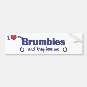 I Liebe mein Brumbies (mehrfache Pferde) Autoaufkleber