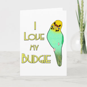 I Liebe mein Budgie Karte