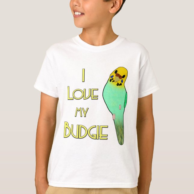 I Liebe mein Budgie T-Shirt (Vorderseite)