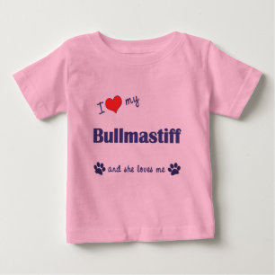 I Liebe mein Bullmastiff (weiblicher Hund) Baby T-shirt