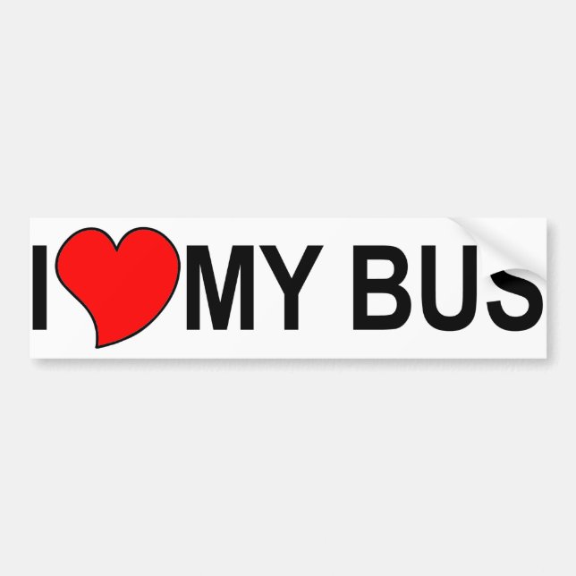 I Liebe mein Bus Autoaufkleber (Vorne)