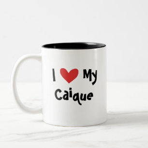 I Liebe mein Caique/Lovebird/Pionus/Papagei Zweifarbige Tasse