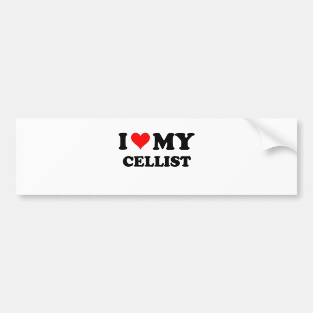 I Liebe mein Cellist Autoaufkleber (Vorne)