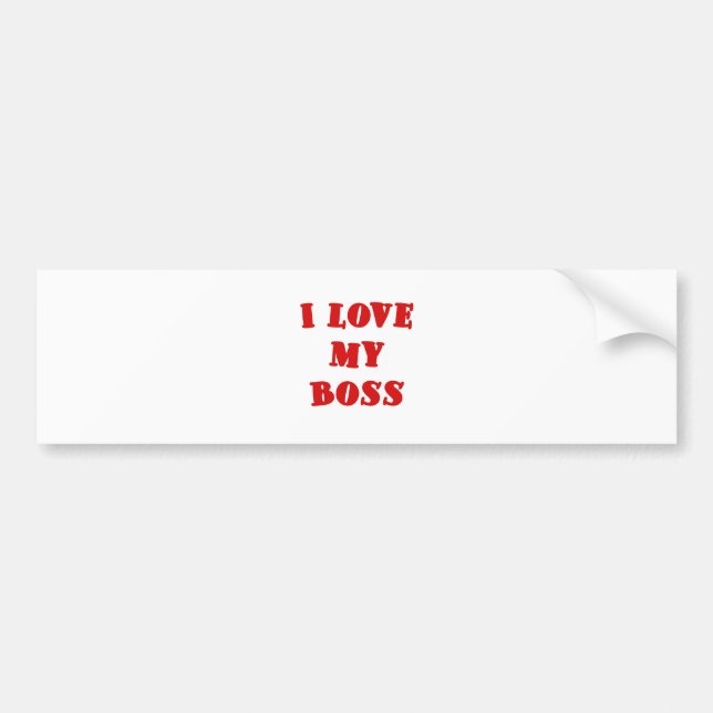 I Liebe mein Chef Autoaufkleber (Vorne)