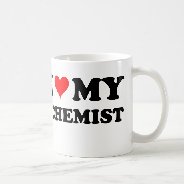 I Liebe mein Chemiker Kaffeetasse (Rechts)