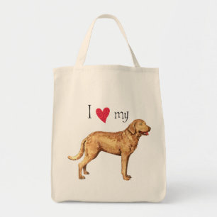 I Liebe mein Chesapeake-Bucht-Retriever Tragetasche