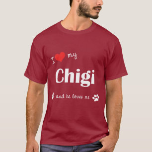 I Liebe mein Chigi (männlicher Hund) T-Shirt