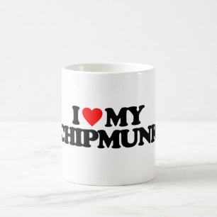 I LIEBE MEIN CHIPMUNK KAFFEETASSE