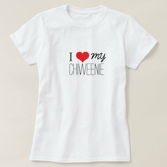 I Liebe mein Chiweenie T-Shirt (Design vorne)