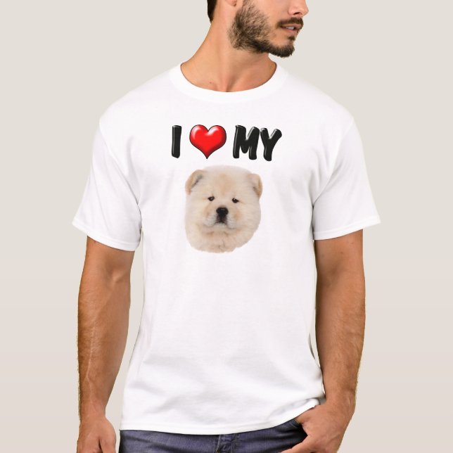 I Liebe mein Chow-Chow Chow-Chow T-Shirt (Vorderseite)