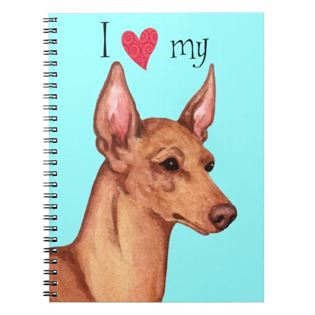I Liebe mein Cirneco dell'Etna Notizblock (Vorderseite)
