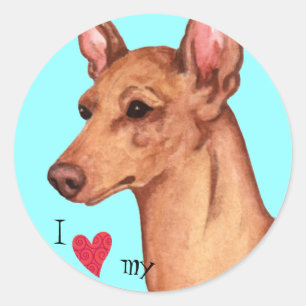 I Liebe mein Cirneco dell'Etna Runder Aufkleber
