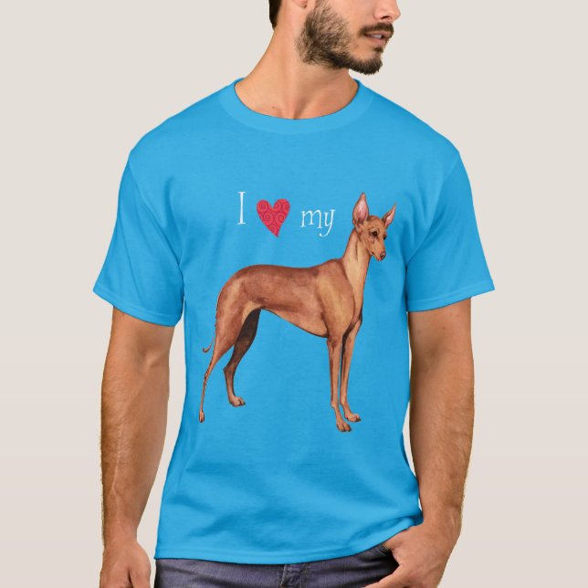 I Liebe mein Cirneco dell'Etna T-Shirt (Vorderseite)