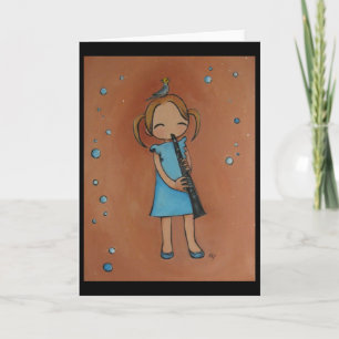 I Liebe mein Clarinet Karte