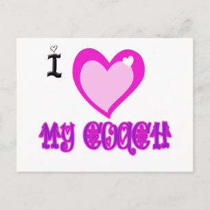 I Liebe MEIN COACH Postkarte