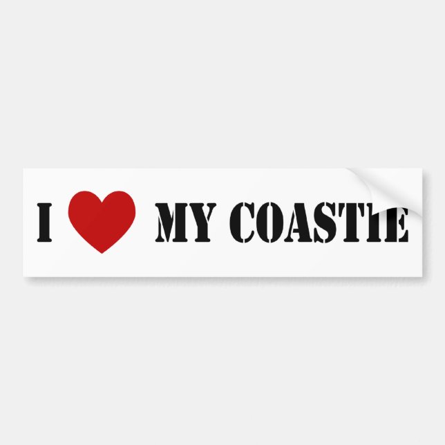 I Liebe mein Coastie Autoaufkleber (Vorne)