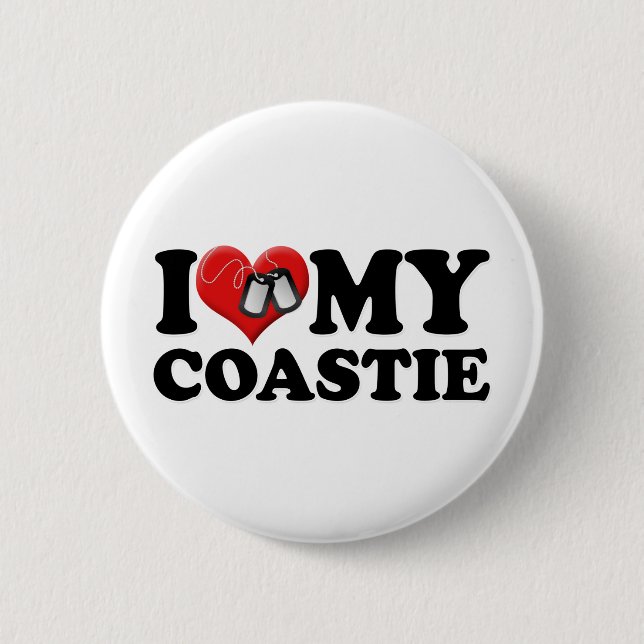 I Liebe mein Coastie Button (Vorderseite)