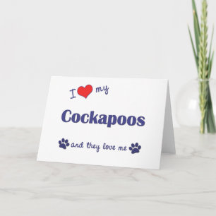 I Liebe mein Cockapoos (mehrfache Hunde) Karte