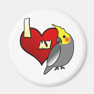 I Liebe mein Cockatiel Magnet