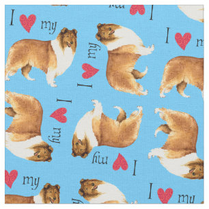 I Liebe mein Collie Stoff
