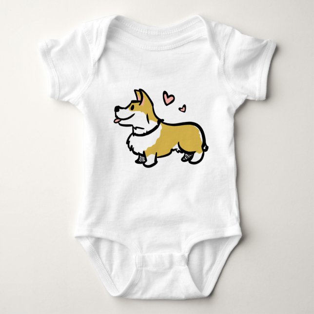 I Liebe mein Corgi-Baby Baby Strampler (Vorderseite)