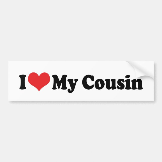I Liebe Mein Cousin Autoaufkleber (Vorne)
