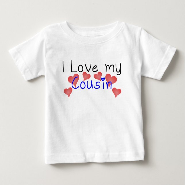 I Liebe mein Cousin Baby T-shirt (Vorderseite)