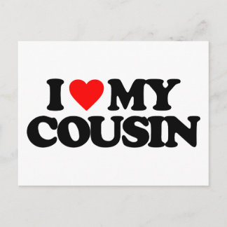 I LIEBE MEIN COUSIN POSTKARTE