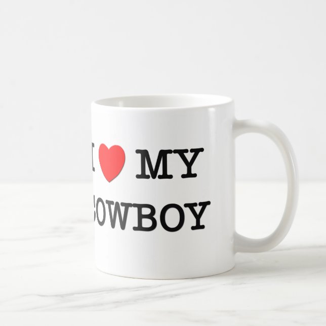 I Liebe mein COWBOY Kaffeetasse (Rechts)