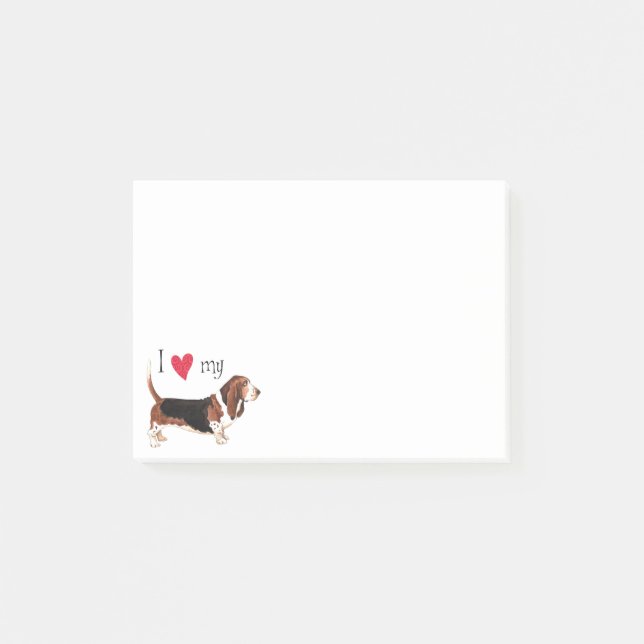 I Liebe mein Dachshund-Jagdhund Post-it Klebezettel (Vorderseite)