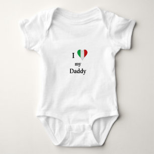 I Liebe Mein Daddy Italy Heart Baby Bodysuit Strampler