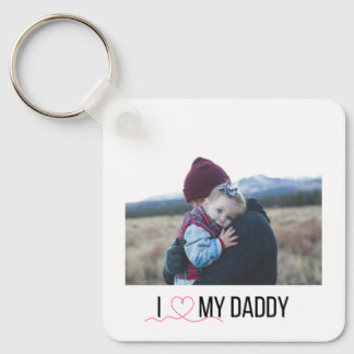 I LIEBE MEIN DADDY SCHLÜSSELANHÄNGER 2 FOTO CUSTOM