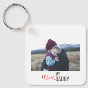 I LIEBE MEIN DADDY SCHLÜSSELANHÄNGER 2 FOTO CUSTOM