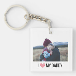 I LIEBE MEIN DADDY SCHLÜSSELANHÄNGER 2 FOTO CUSTOM