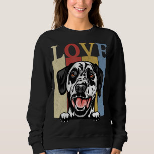 I Liebe Mein Dalmatiner Vintag Retro Hund Mama Vat Sweatshirt