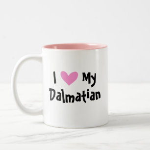 I Liebe mein Dalmatiner Zweifarbige Tasse