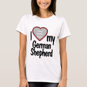 I Liebe Mein Deutscher Hirte Niedliches Herz Foto  T-Shirt