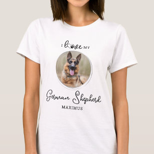 I Liebe Mein Deutscher Schäferhund Personalisiert  T-Shirt