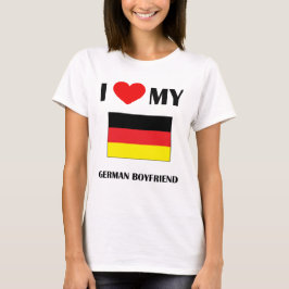 I Liebe mein deutsches Freund-Damen-Baby - Puppe T-Shirt