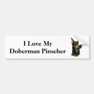 I Liebe mein DobermannPinscher Autoaufkleber