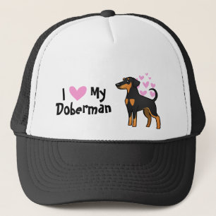 I Liebe mein DobermannPinscher (schlaffe Ohren) Truckerkappe