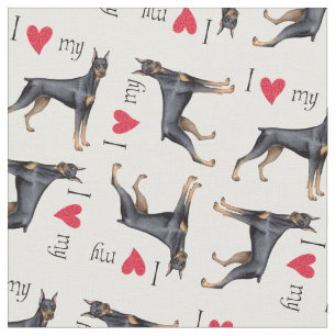 I Liebe mein DobermannPinscher Stoff