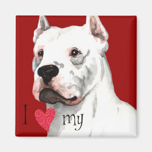 I Liebe mein Dogo Argentino Magnet
