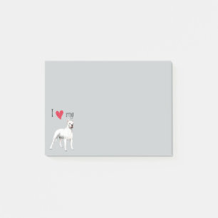 I Liebe mein Dogo Argentino Post-it Klebezettel