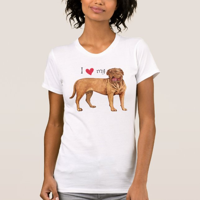 I Liebe mein Dogue de Bordeaux T-Shirt (Vorderseite)