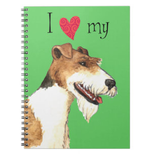 I Liebe mein Drahtfox-Terrier Notizblock