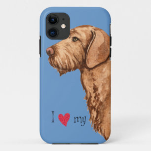 I Liebe mein Drahthaar Vizsla iPhone 11 Hülle
